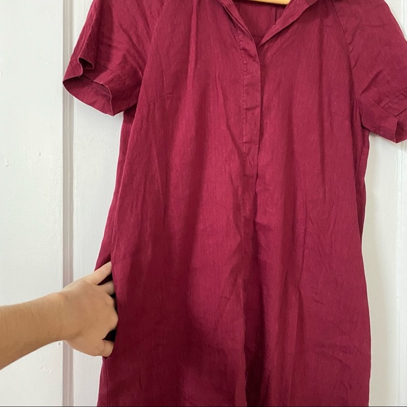 Lafayette 148 linen button down shirt dress - Picture 5 of 9